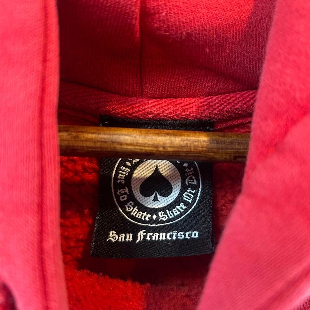 Thrasher Men's Red and Burgundy Hoodie - Picture 3 of 5